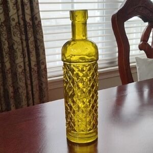 Elegant Yellow Glass Bottle